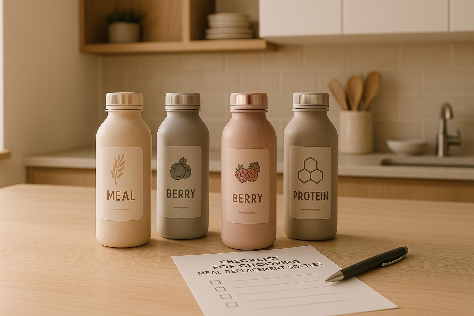 Checklist for Choosing Meal Replacement Bottles
