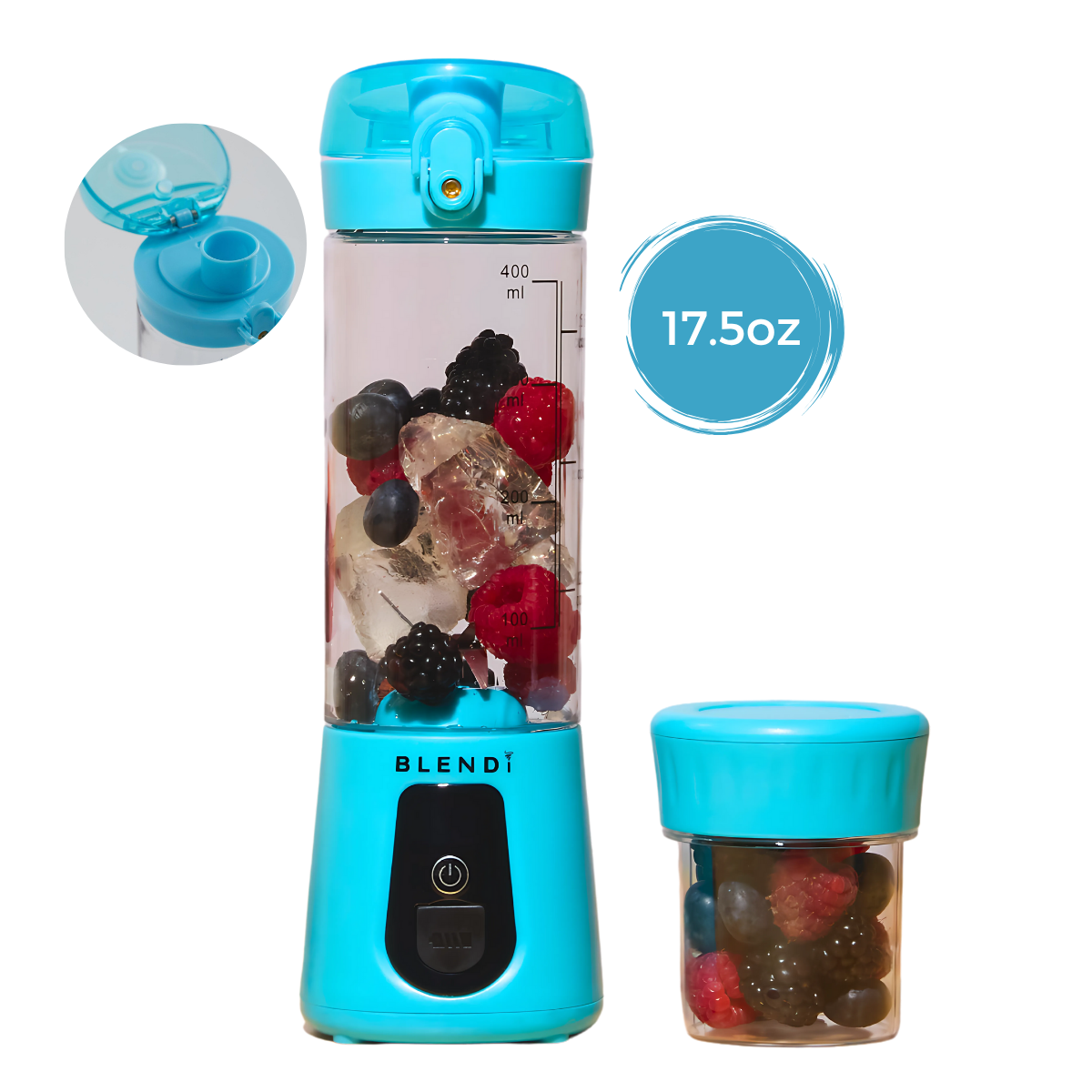 Pro+ Ice Crushing Portable Blender (17oz) Turquoise