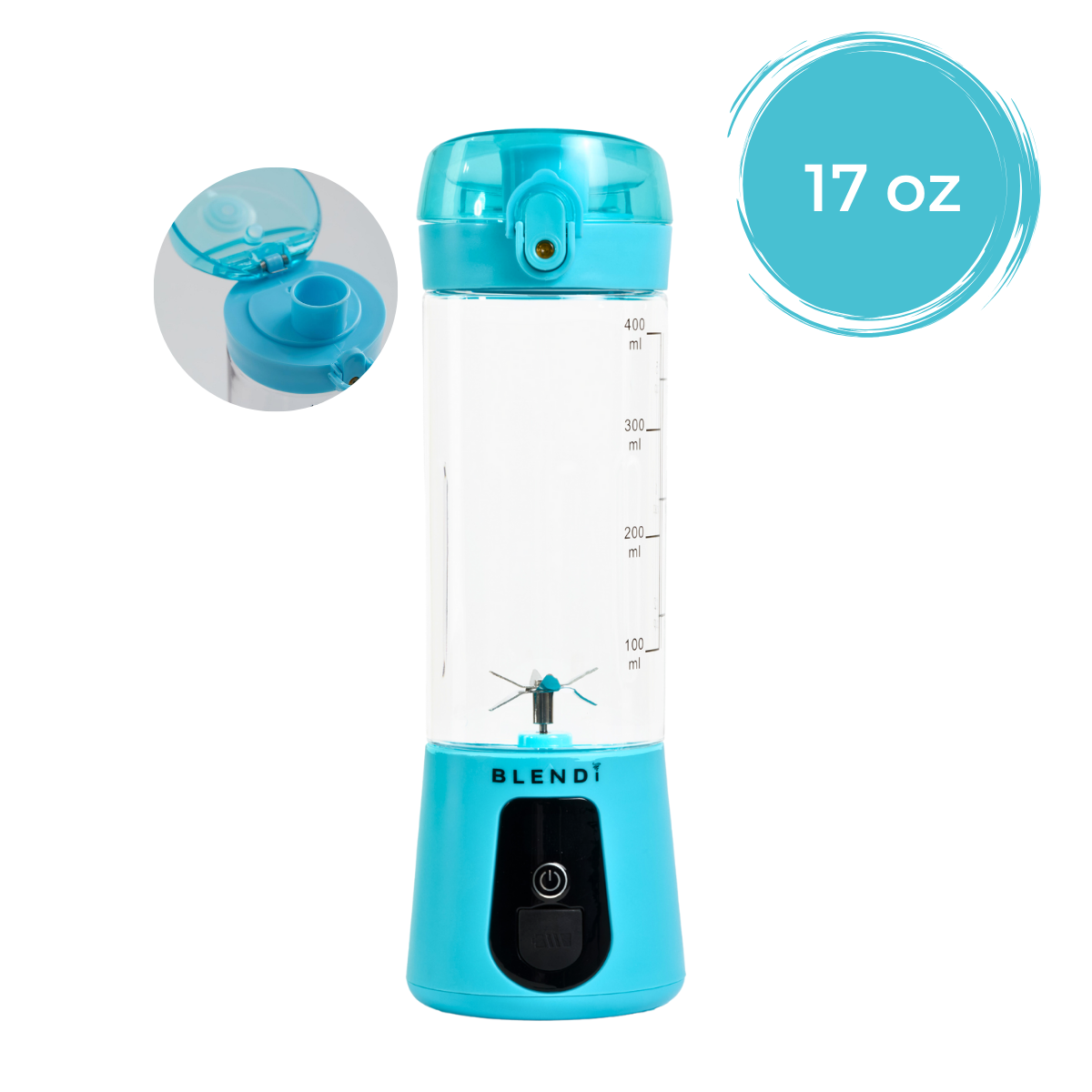 BLENDi Lite Electric Shaker (17oz) Turquoise