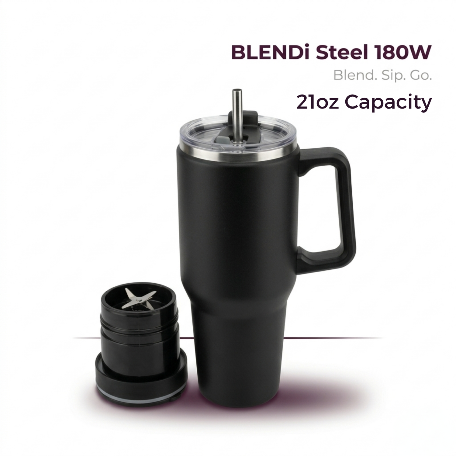 Steel (21oz) 180W Insulated Portable Blender (shipping March)