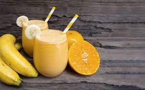 Smoothies with Orange Juice and Bananas For Your Portable Blender