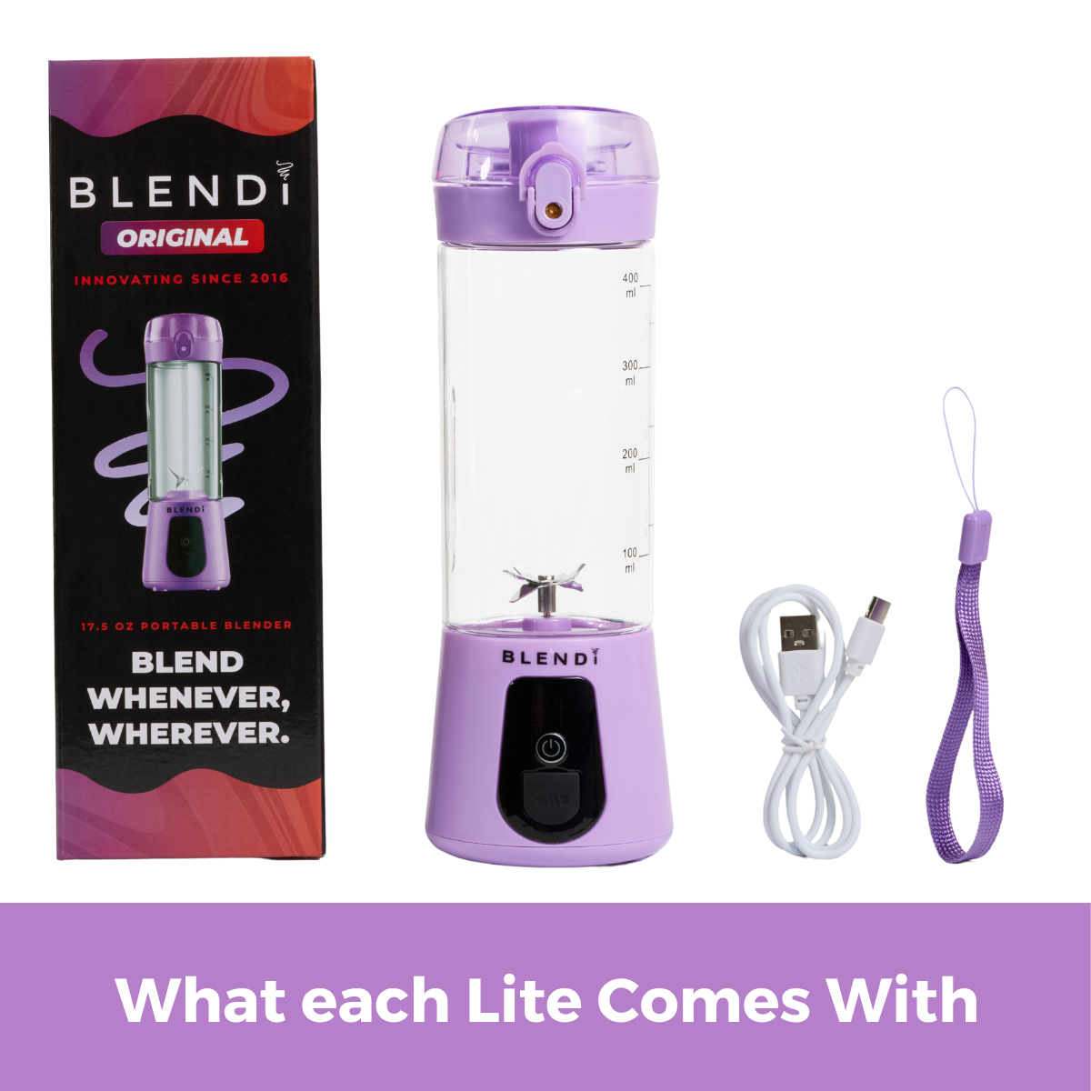 BLENDi Lite Electric Shaker (17oz) Lavender