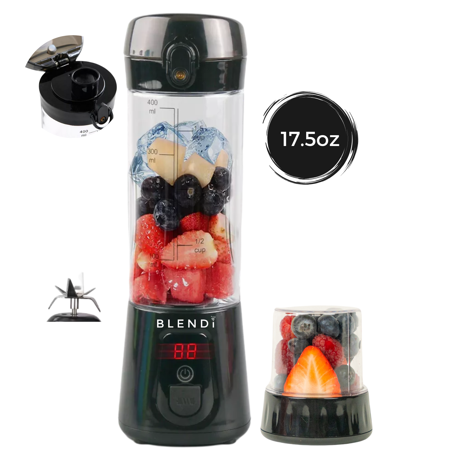 Pro+ Ice Crushing Portable Blender (17oz)