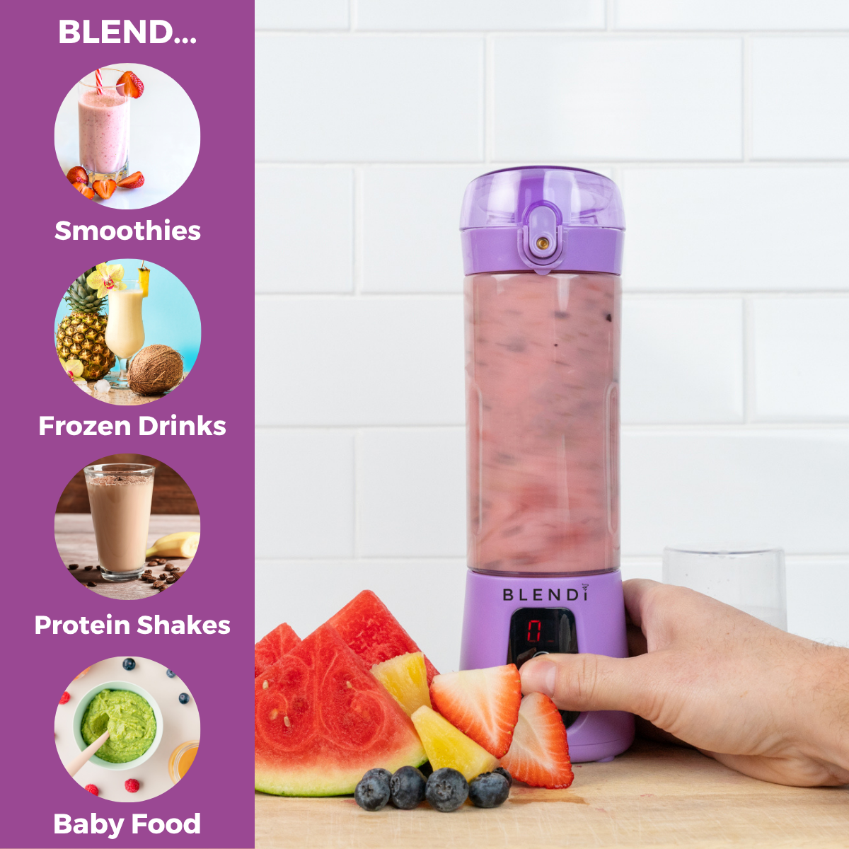 Pro+ Ice Crushing Portable Blender (17oz) Lavender