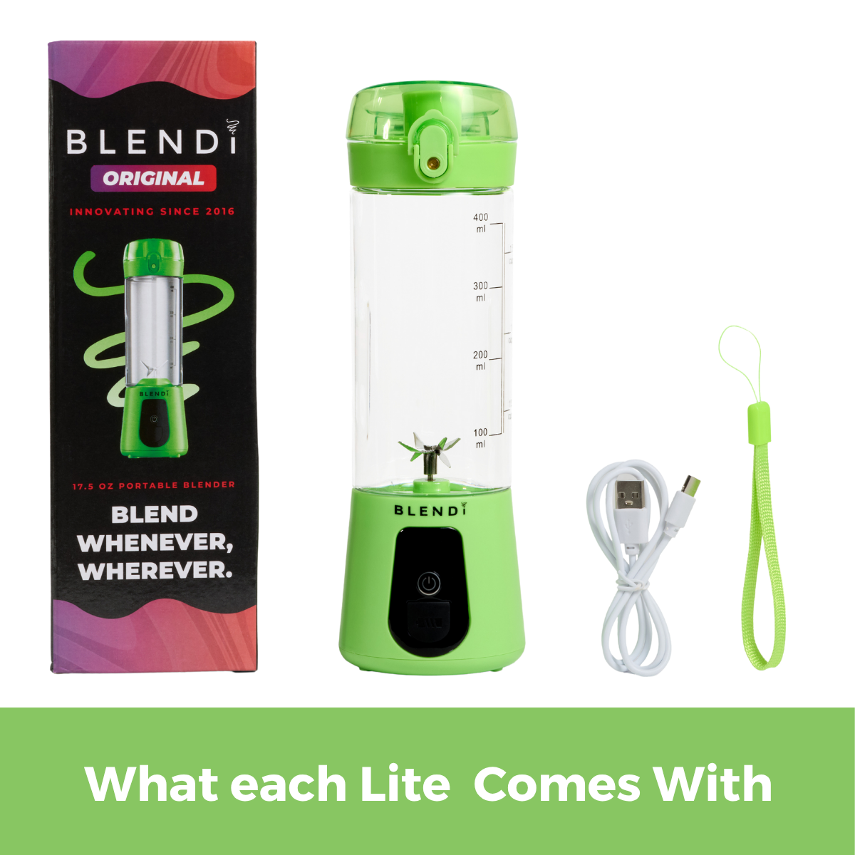 BLENDi Lite Electric Shaker (17oz) Lime