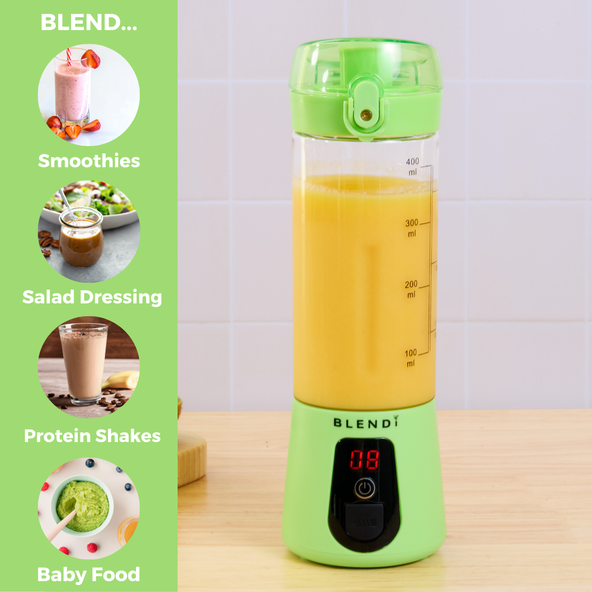 BLENDi Lite Electric Shaker (17oz) Lime