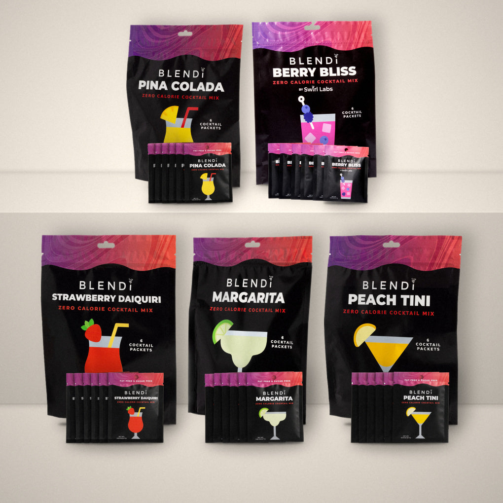 Skinny Mocktail Mixers – Guilt-Free Flavor, Zero Cal- 1 Pack (6 Count)