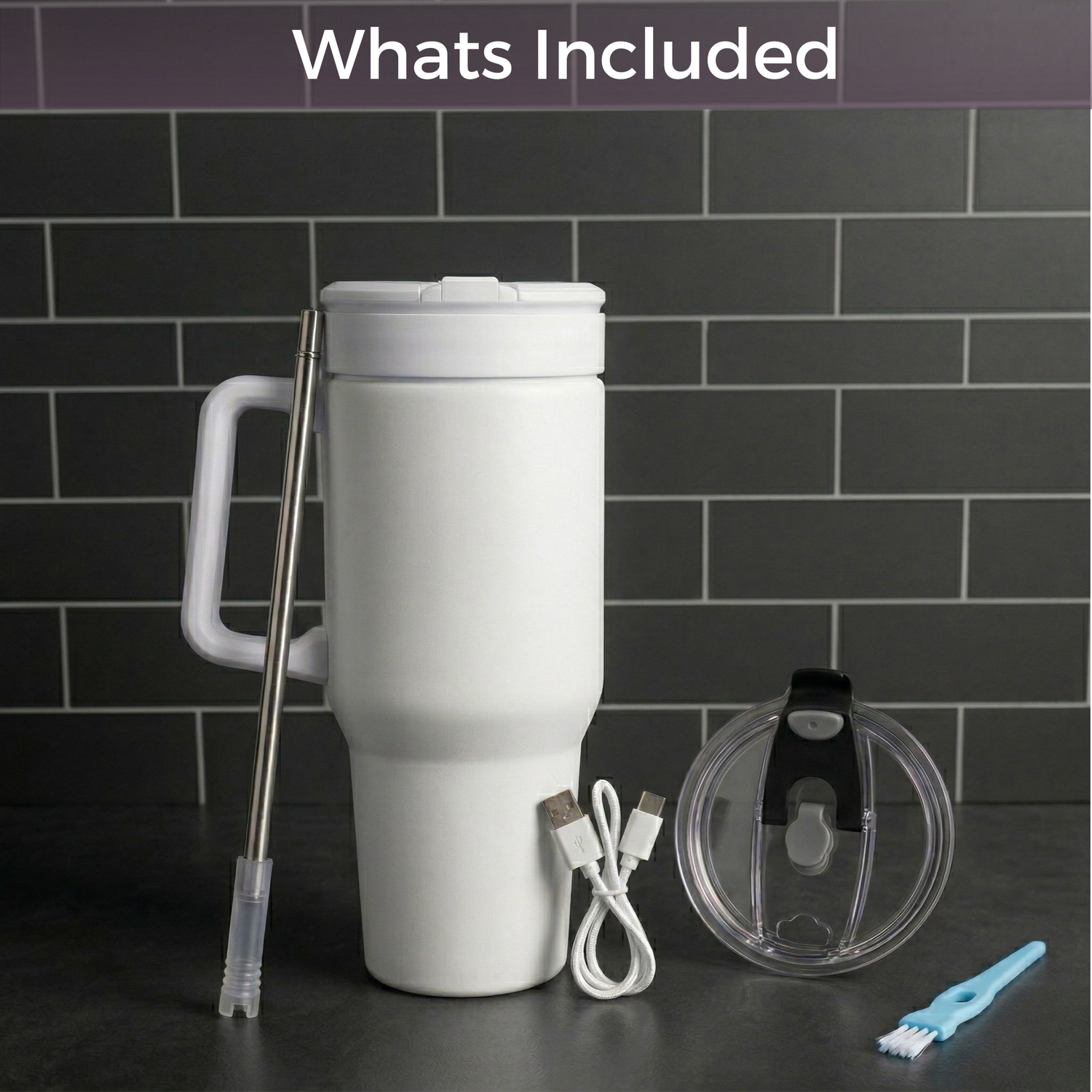 Steel (21oz) 180W Insulated Portable Blender (shipping March)